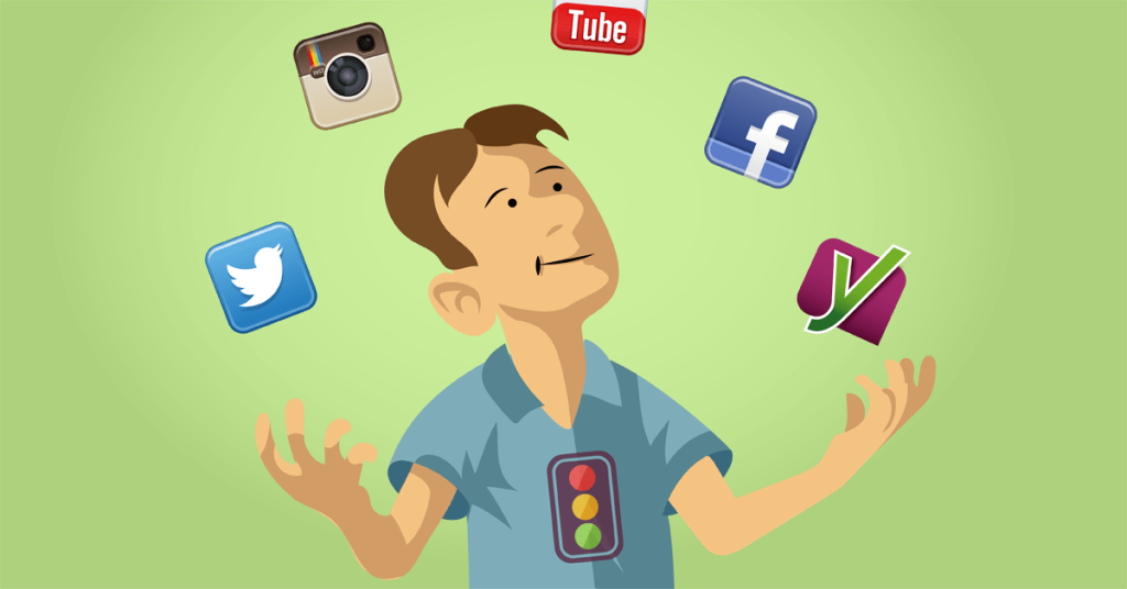 Ilustración Representativa De La Conexión Entre Seo Y Redes Sociales